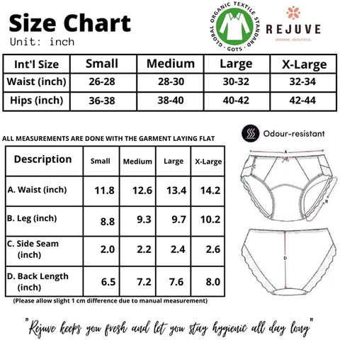 Size Guide – Rejuve Organic